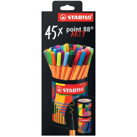 Stabilo Point 88 Arty - conf. 45 pz - colori assortiti 88/45-2-20